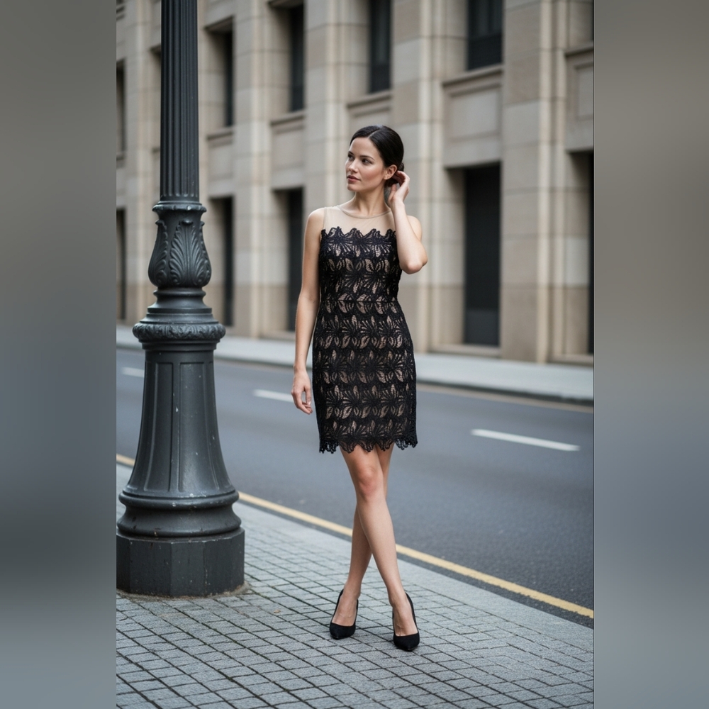 J.O.A. Black Lace Dress